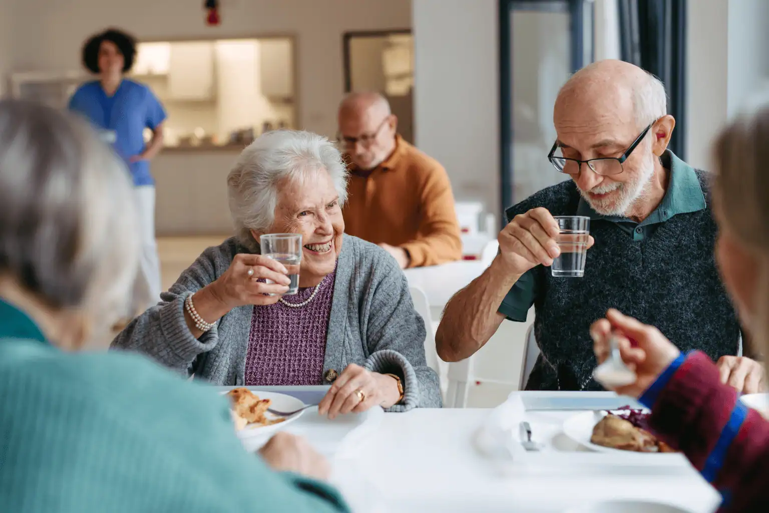 Seniors at community event