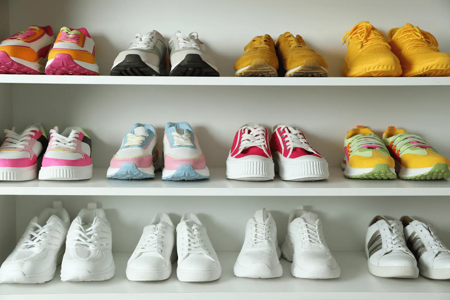 Shoes on shelf